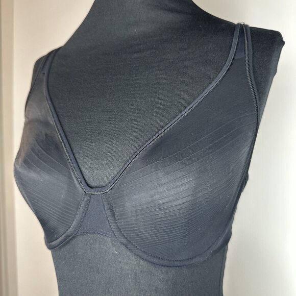 Vintage Warners Pure Electricity Sheer Black Unlined Underwire Bra Size 34C - Picture 3 of 10
